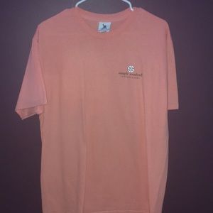 simply southern tee, coral color, basketball theme